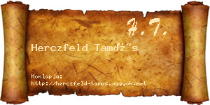 Herczfeld Tamás névjegykártya